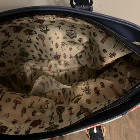 Lvtree tote  blue and pink with surfboards - Picture 7 of 10